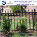 Garden Security Black Powder Coating Wrought Iron Fence with spear top